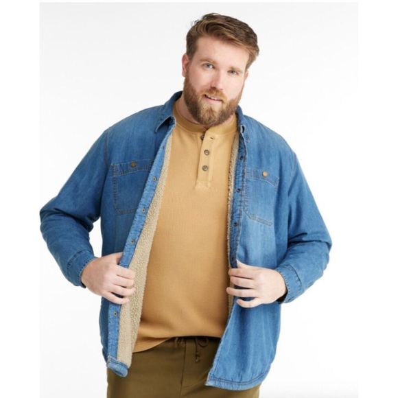 New Men's 1912 Heritage Sherpa Lined Shirt Denim Jacket - Picture 6 of 9